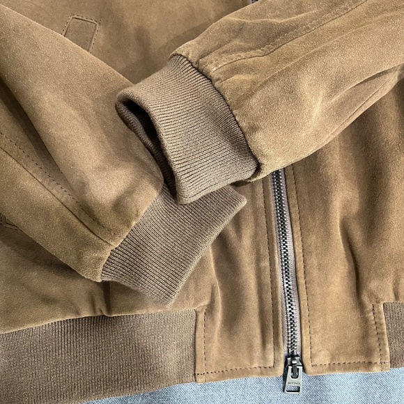 Etro Suede Goatskin Bomber Brown Jacket M size NEW without tags - Picture 5 of 7